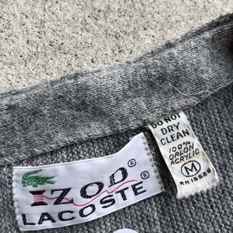LACOSTEアクリルニットセーター  グレー M