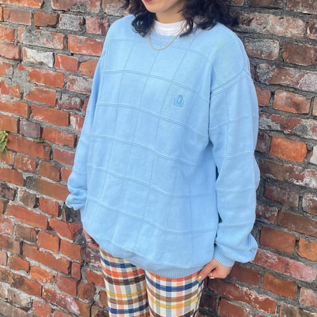 IZOD 水色コットンニット