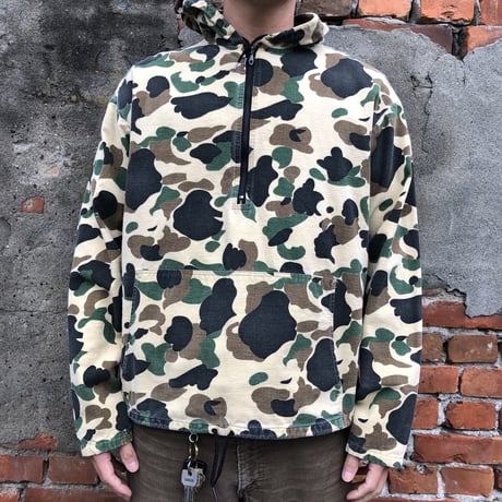 USA製 Prentiss シャモアクロス ハーフジップパーカー