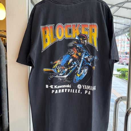 BLOCKER バイクショッププリントTシャツ  L