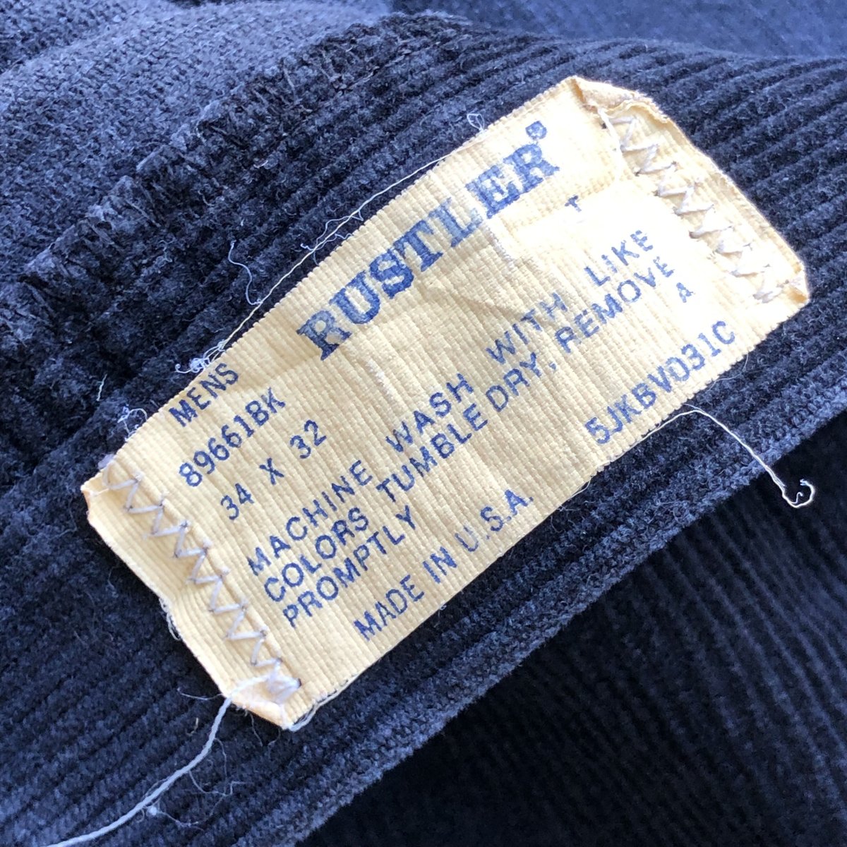 USA 70~80s USA製 RUSTLER コーデュロイパンツ 34
