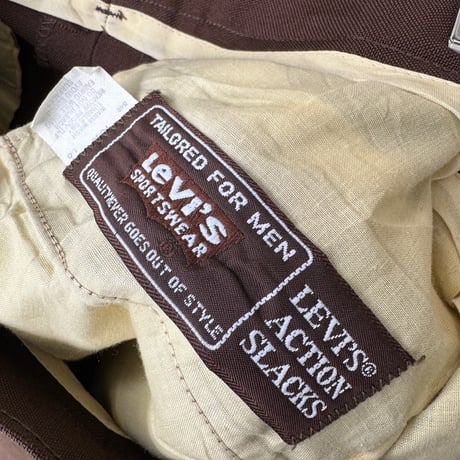 80's Levi's〝Action Slacks〟ブラウン