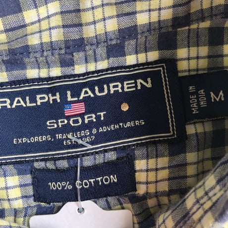 RALPH LAUREN SPORT 半袖チェックシャツ M