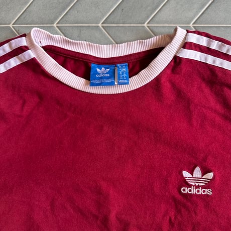 adidas スリーストライプロンT