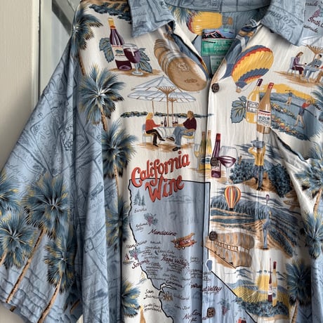 90's Reyn spooner 総柄レーヨンシャツ