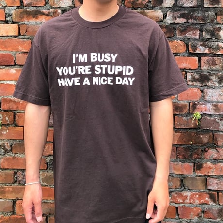 メッセージプリントTシャツ L