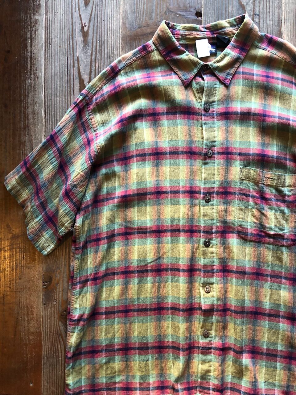 Patagonia半袖オーガニックコットンチェックシャツ XL | CUSTOM FEVER