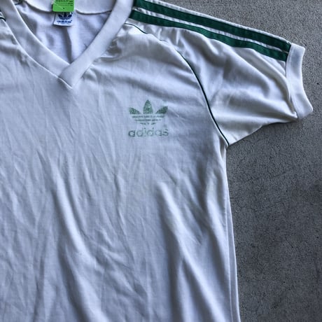 80's adidas VネックTシャツ