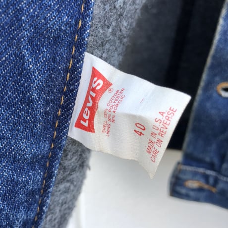 USA製Levi's71506-0316ブランケット付きデニムジャケット