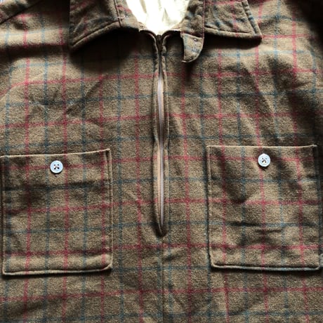 60's〜Vintageハーフジップウールシャツ