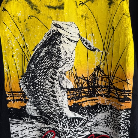 90's USA製〝Bass🐟〟プリントTシャツ  XL