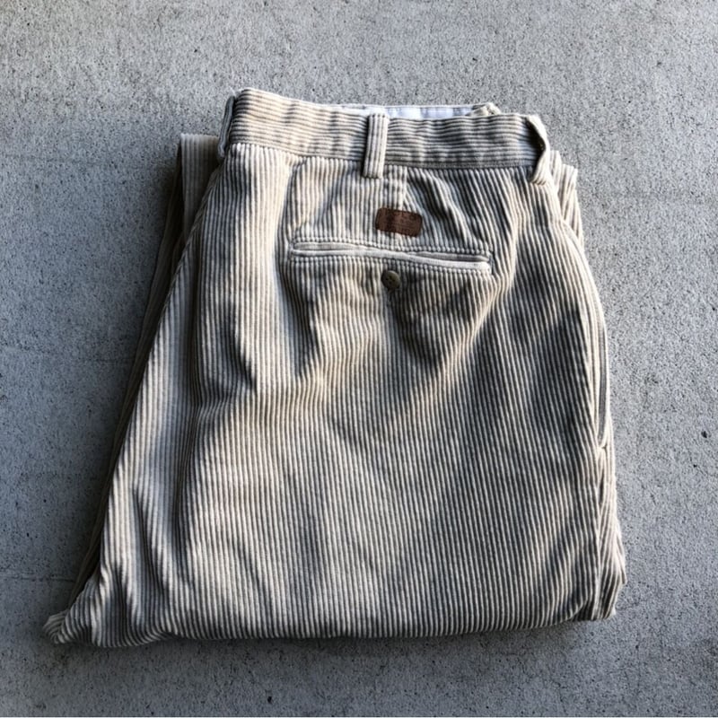 POLO RALPHLAUREN 太畝コーデュロイパンツW36×L30 オフホワイト | C