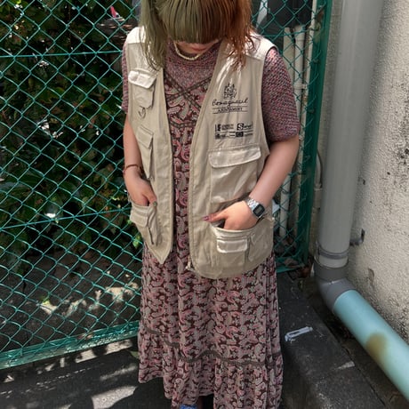 バッグプリント フィッシングベスト