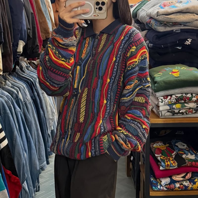 90s~ 襟付き3Dニット | CUSTOM FEVER