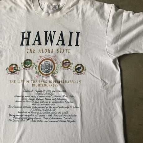 USA製 HAWAIIプリントTシャツ