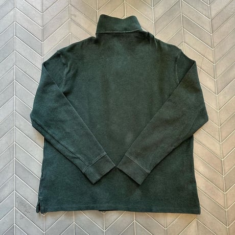 POLO コットンハーフジップニット