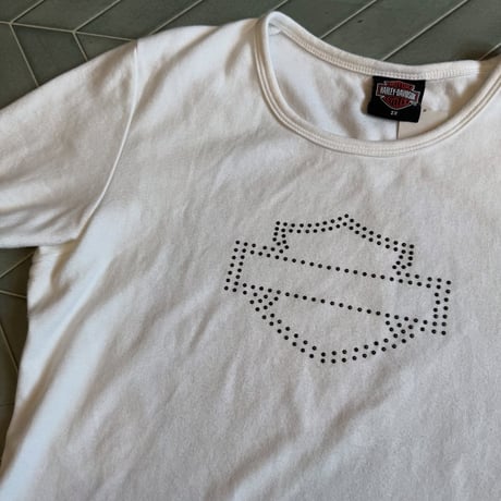 00s USA製 Harley-Davidson ストーン付きTシャツ