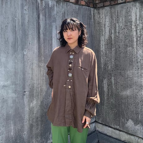 リネンチロリアンシャツ
