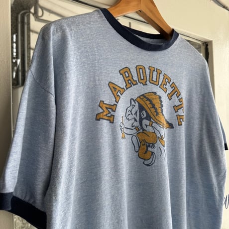 70年代バータグチャンピオン リンガーカレッジTシャツ XL