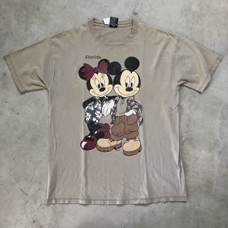 90年代ミッキー,ミニープリントTシャツ L