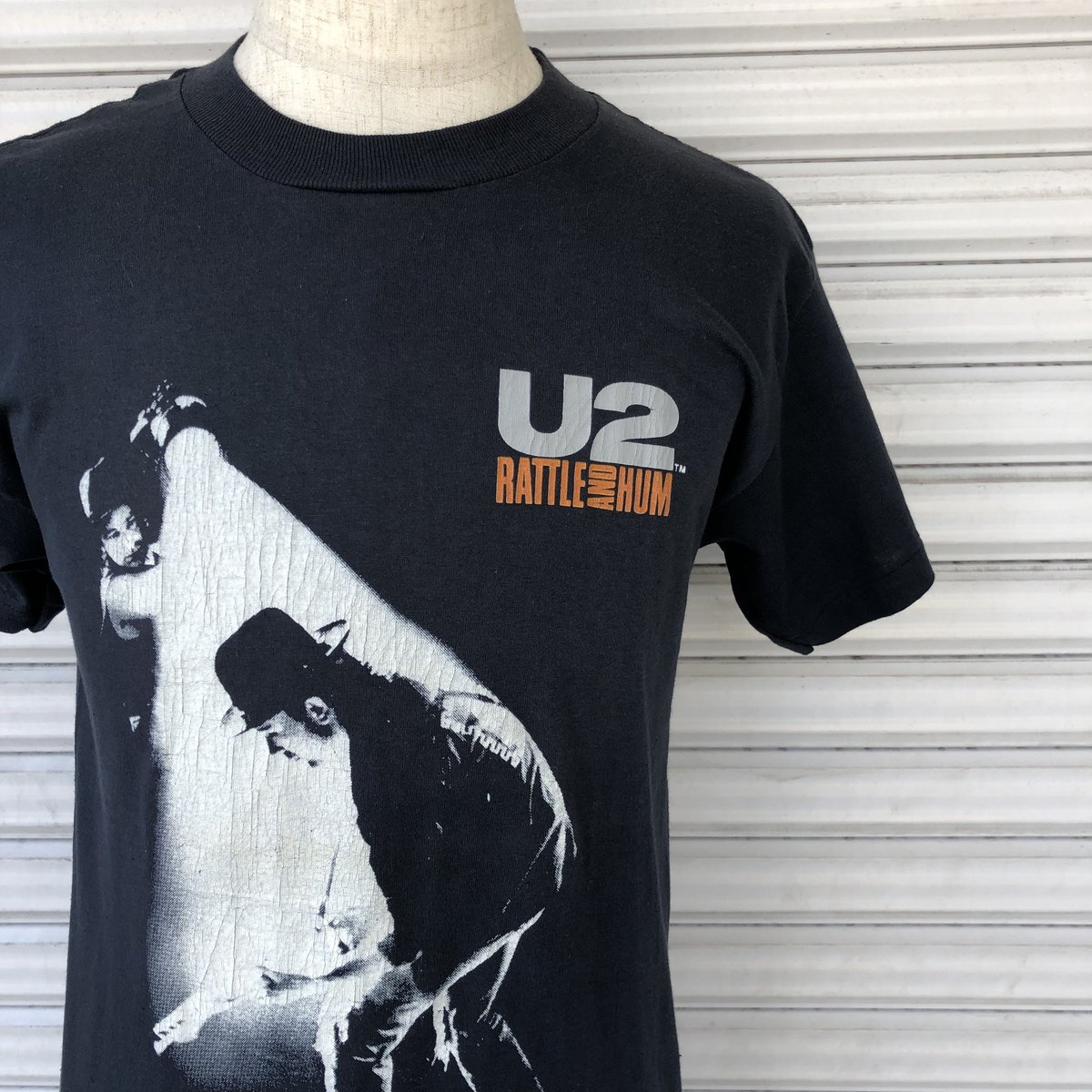 80s USA製　U2 バンドTシャツ　ブラック　コピーライト1988 80s USA製U2 バンドTシャツブラックコピーライト1988