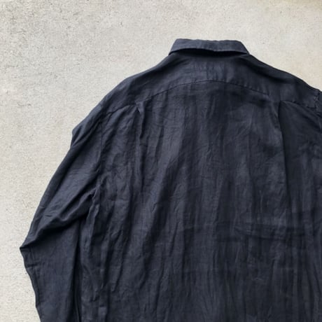 Ralph Laurenリネン長袖シャツ 黒 L