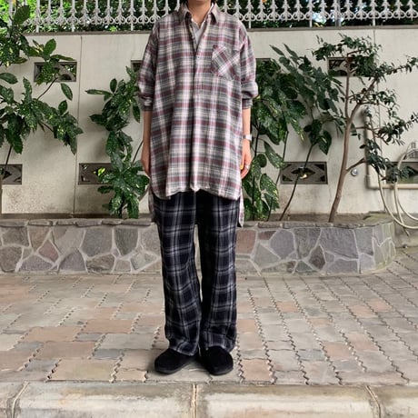 チェックグランパシャツ