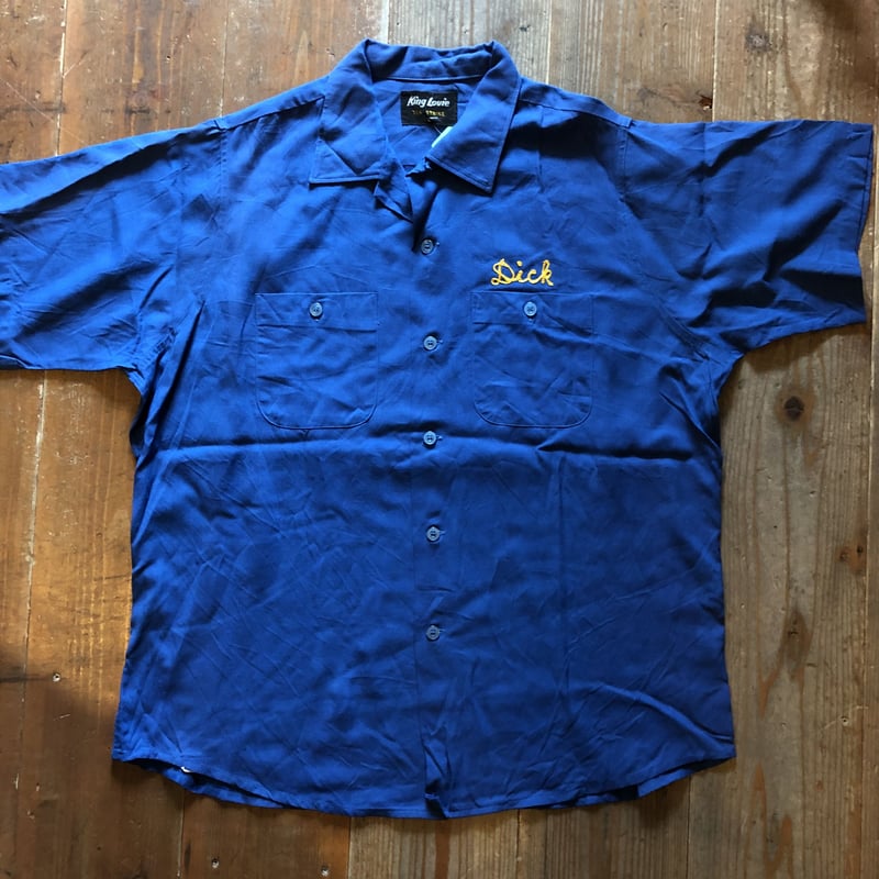 60s ボーリングシャツ　長袖　Elbeco L アイスブルー⑤ 60s ボーリングシャツ長袖Elbeco L アイスブルー⑤