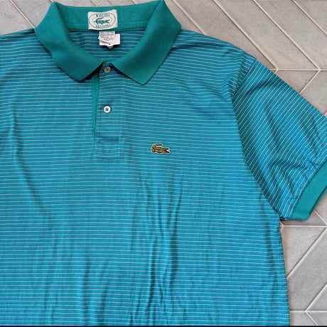 LACOSTE ボーダーポロシャツ