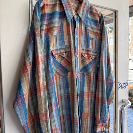 70's USA製DEE CEEウエスタンチェックシャツ