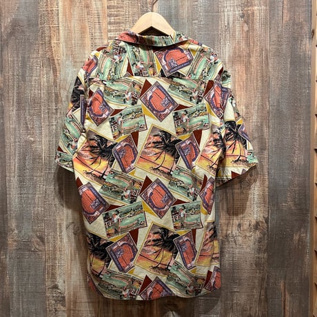 UTY APPAREL 総柄オープンカラーシャツ