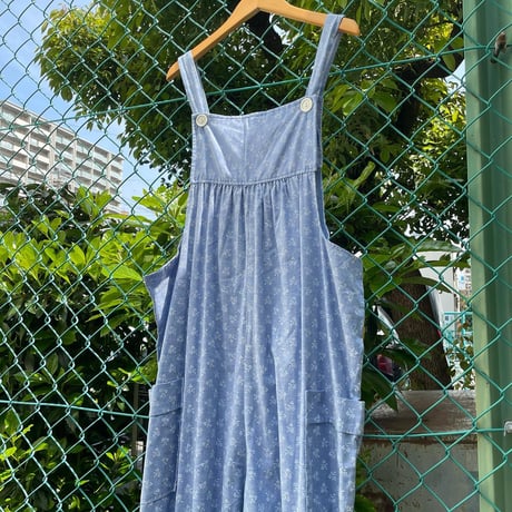 小花柄リラックスオールインワン