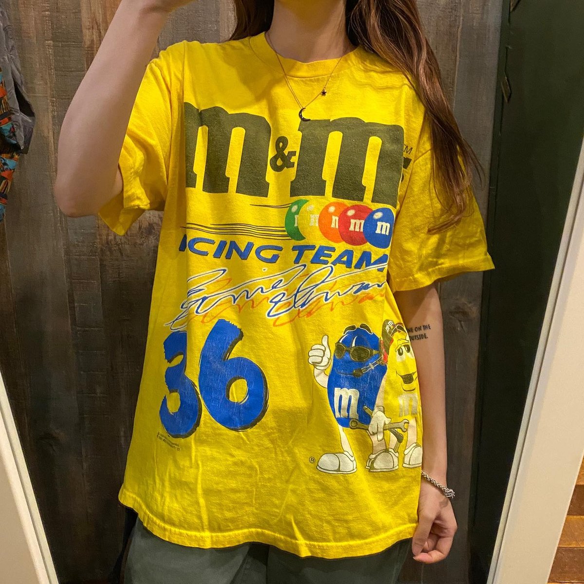 m＆m'sカーレース両面プリントTシャツ | CUSTOM FEVER