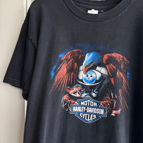 00's USA製 HARLEY DAVIDSON プリントTシャツ L