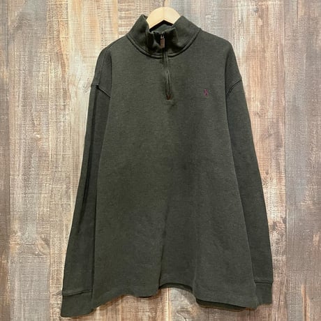 POLOハーフジップコットンニット
