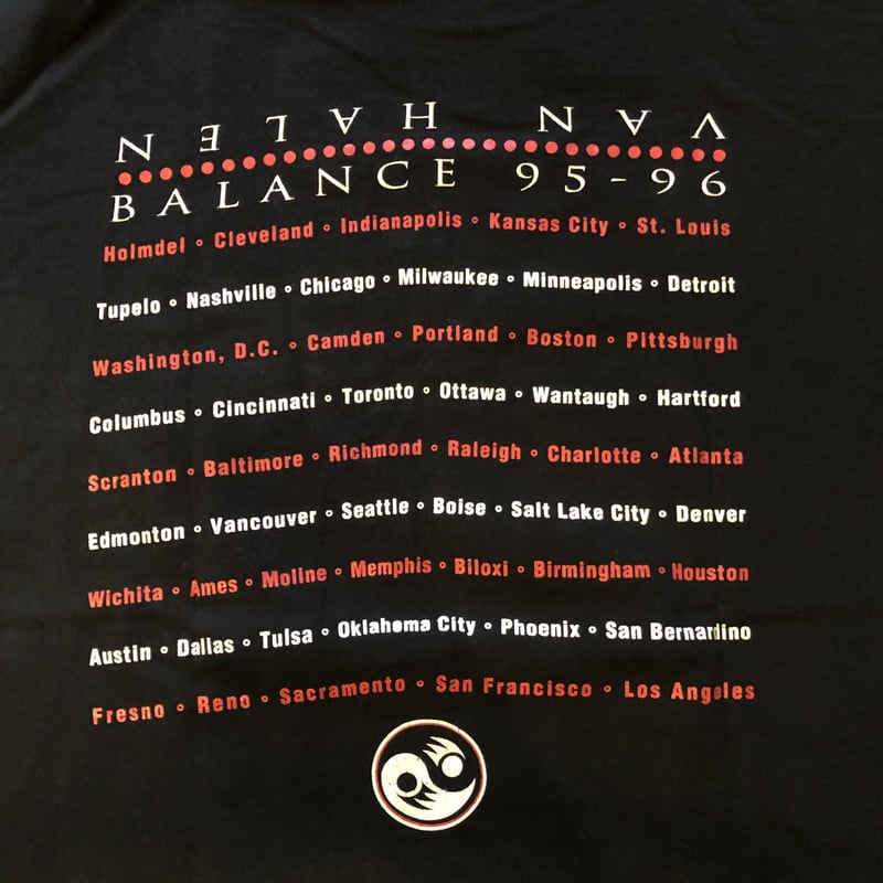 Van Halen 1995年ツアーTシャツ バンドTシャツ USA 製 US古着VAN HALEN 1995年ツアー Tシャツ Mexico製S/M - メルカリ