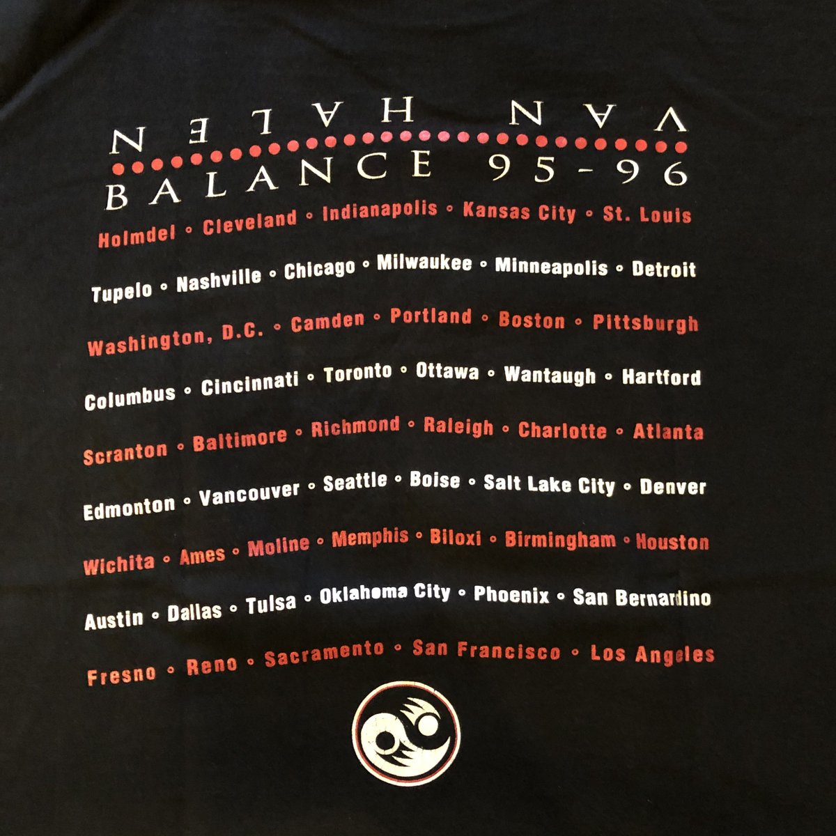 1995-96 VAN HALEN バンドTシャツ L | CUSTOM FEVER 1995-96 VAN HALEN バンドTシャツ L | CUSTOM FEVER