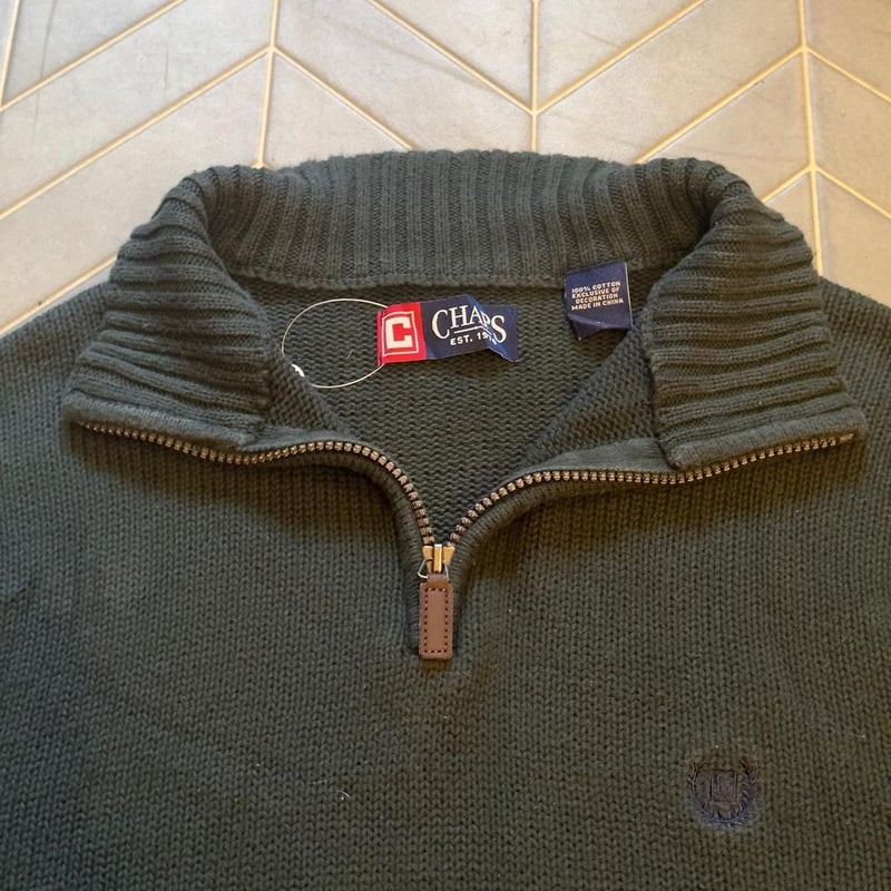 CHAPS ラルフローレン ハーフジップコットンニット CHAPS ニット