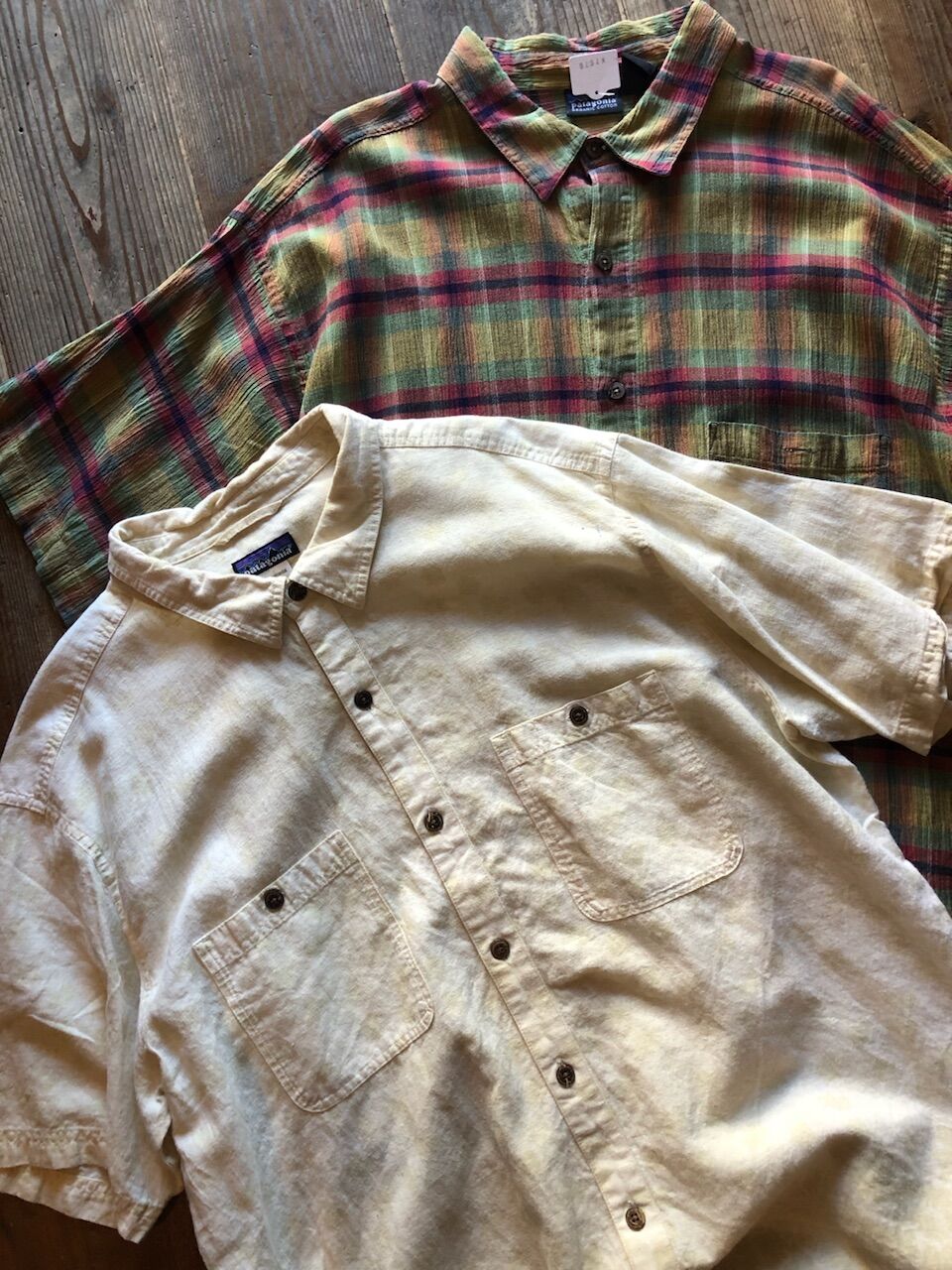 Patagonia半袖オーガニックコットンチェックシャツ XL | CUSTOM FEVER
