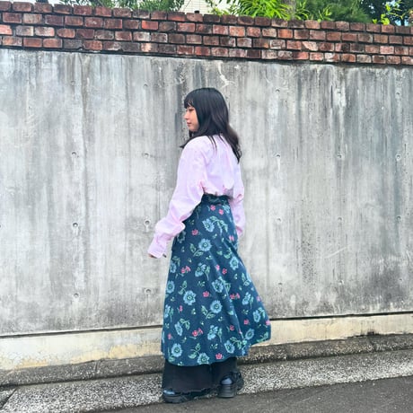 THE AVENUE  花柄ラップスカート