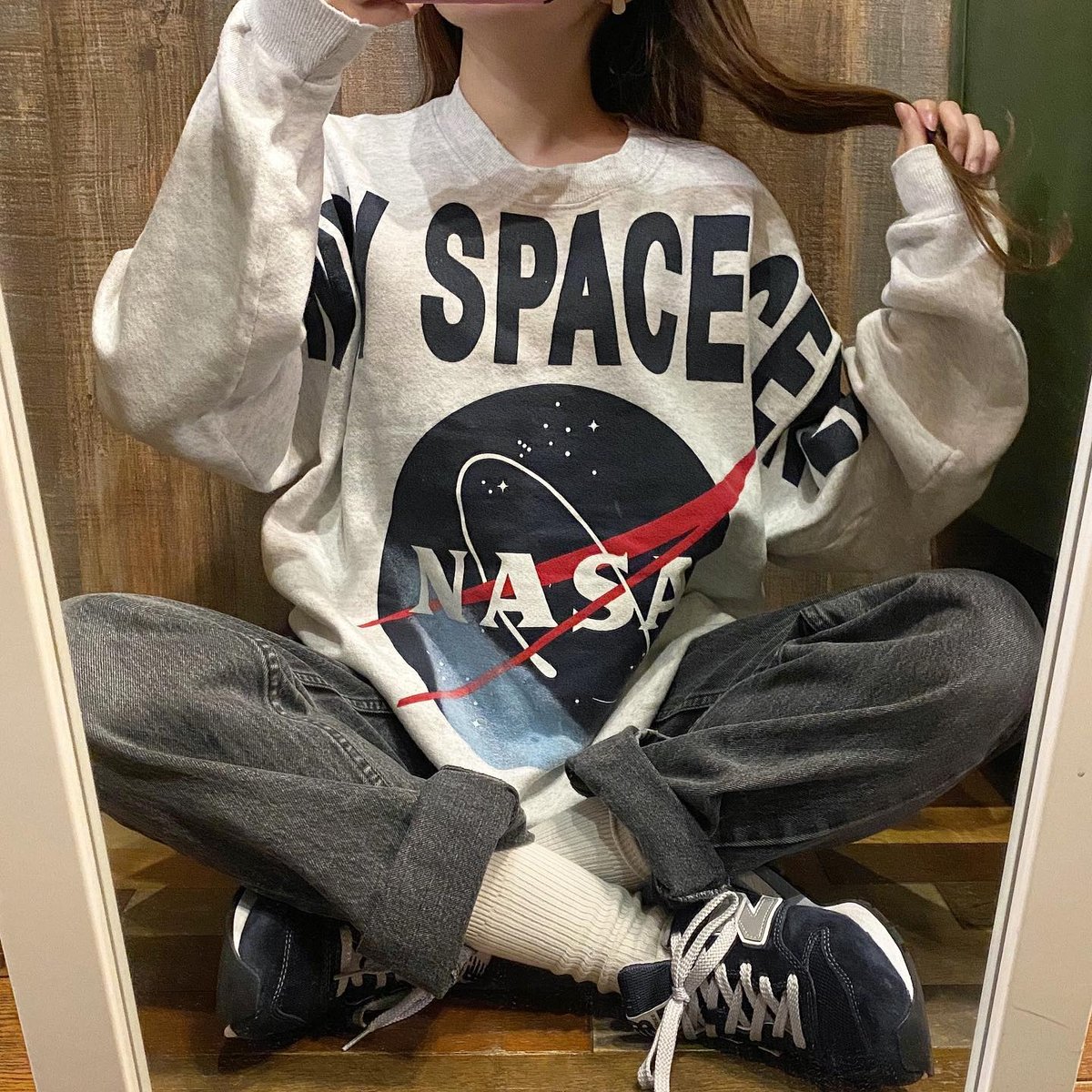 USA製　old　Sutton's　デザインスウェット　フェード　NASA USA製 old Sutton's デザインスウェット フェード NASA USA製Lee