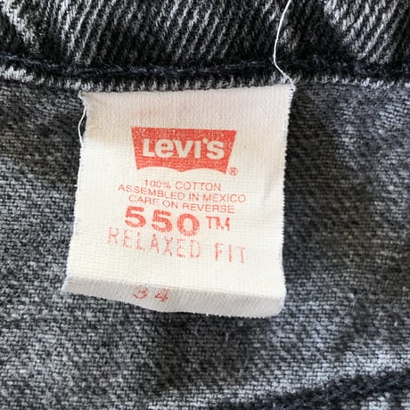 Levi's 550 RELAXED FIT ブラックデニムショーツW34
