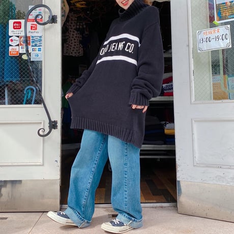 POLO JEANS ボトルネックコットンニット