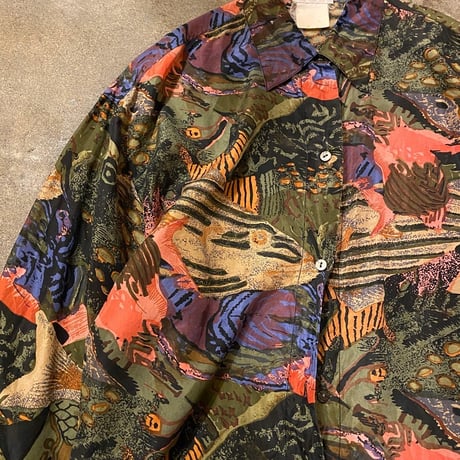 SILK柄シャツ