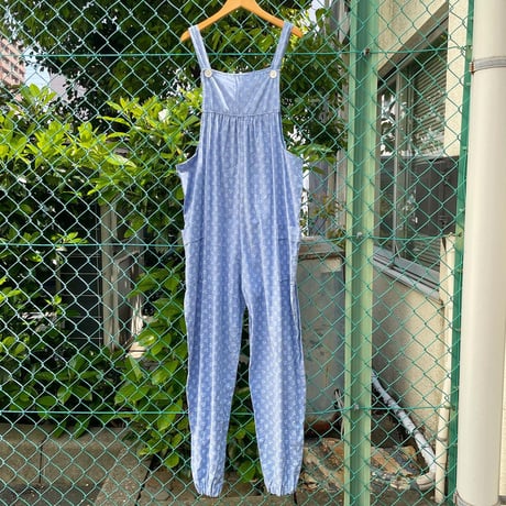 小花柄リラックスオールインワン