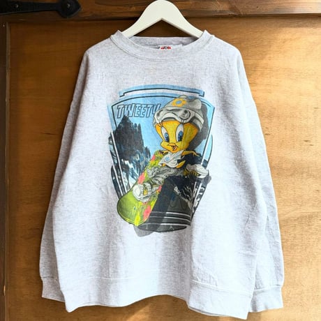 90s トゥイーティー プリントスウェット