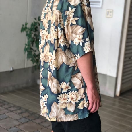 CHAPS総柄半袖シャツXL