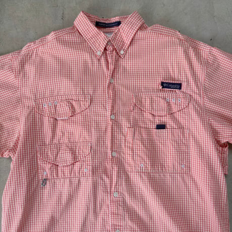 Columbia PFG ギンガムチェック フィッシングシャツ