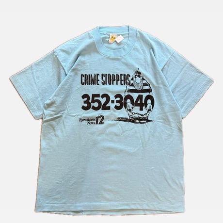 80's CRIME STOPPERSプリントTシャツ XL