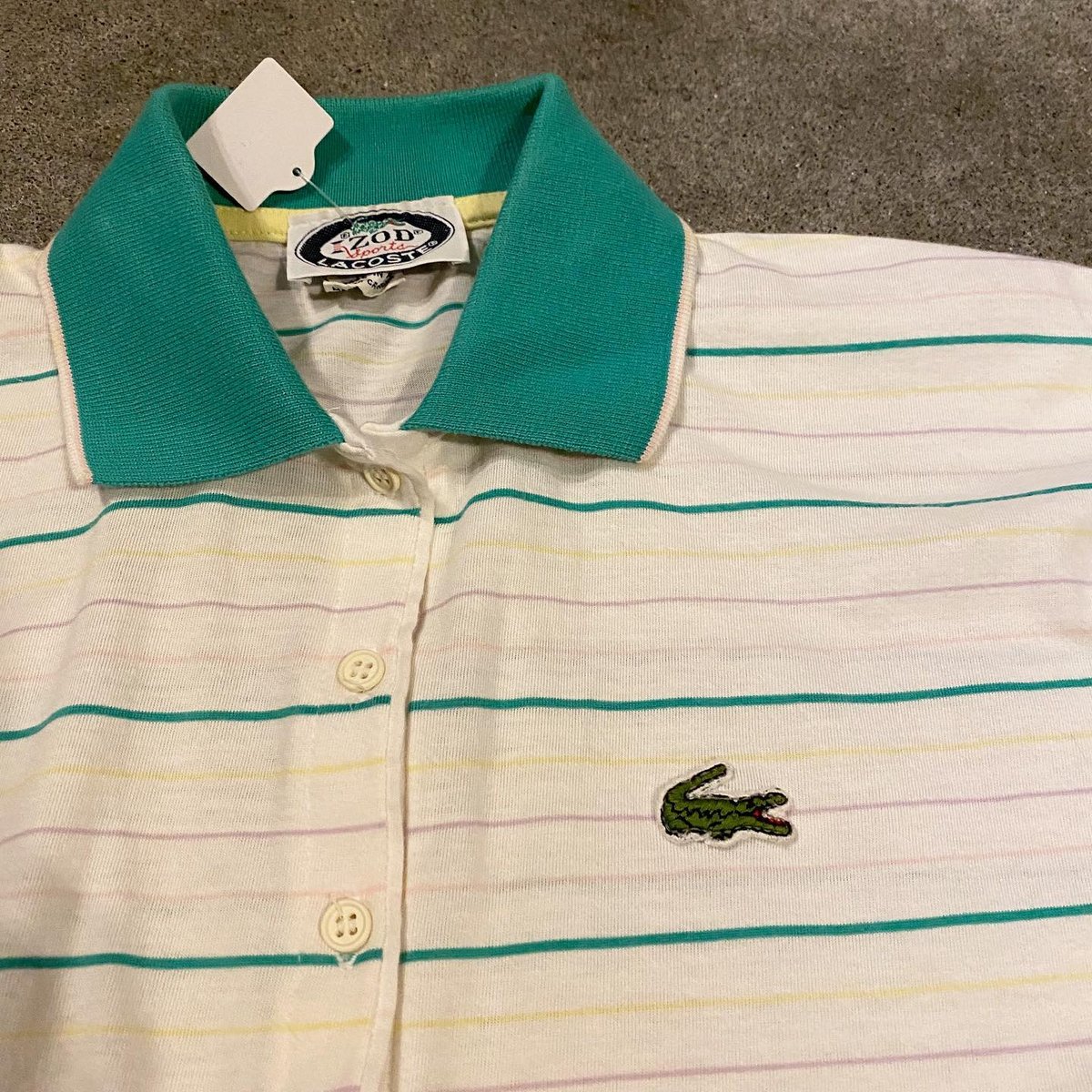 IZOD LACOSTE (S) コットン 無地 刺繍 ポロシャツ IZOD LACOSTE (S) コットン 無地 刺繍 ポロシャツ メンズ